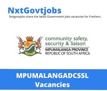 New x1 Mpumalanga Department of Community Safety Security and Liaison Vacancies 2024 | Apply Now @www.dcssl.gov.za for Web Developer Jobs